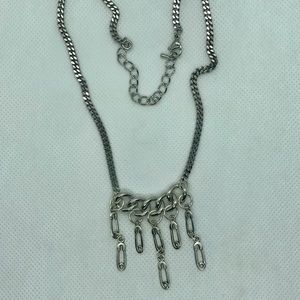 Steel Safety Pin Necklace